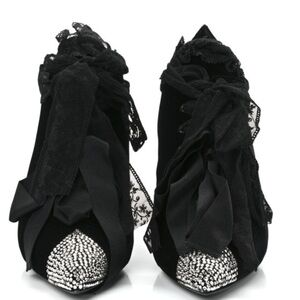 Yves Saint Laurent Velluto Master Crystal embellished Blaze 45 La Strass Boots